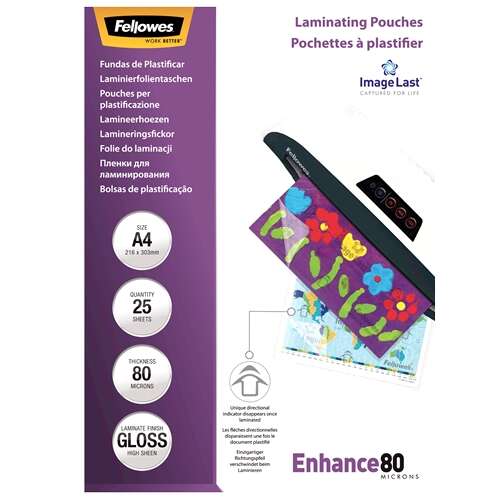 FEL B/25 POCH PLASTIF A4 80MIC 53962