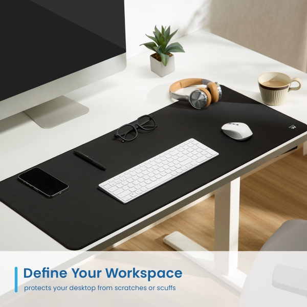 Tapis de souris extra large Ewent pour le bureau et les jeux - Très grand - Surface en polyester (Lycra) - Base antidérapante en caoutchouc - 900 x 400 x 3 mm - Noir