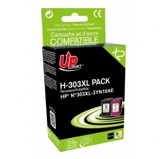 Pack compatible 2 cartouches 303XL 20ml+18ml 60%encre en+